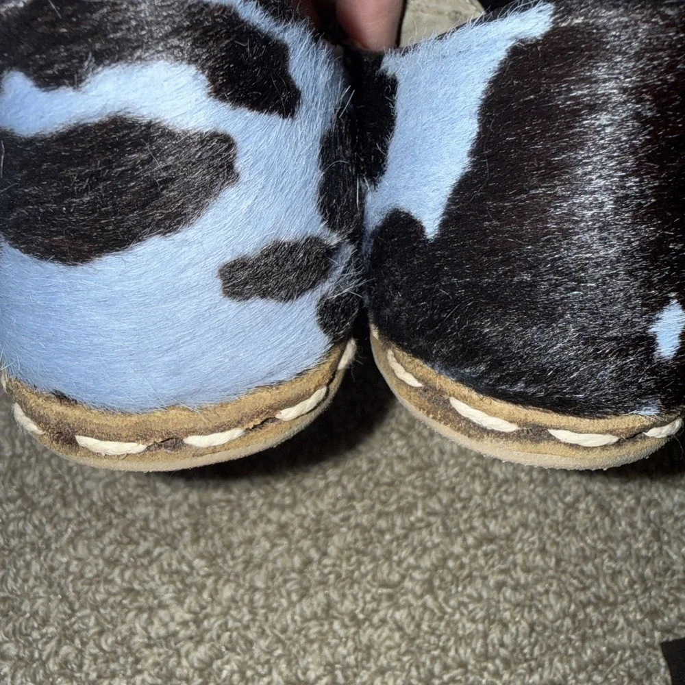 SABAH The Bolo Blue And Black Cow Print Loafer Size 36 (5.5) El Paso Texas‎